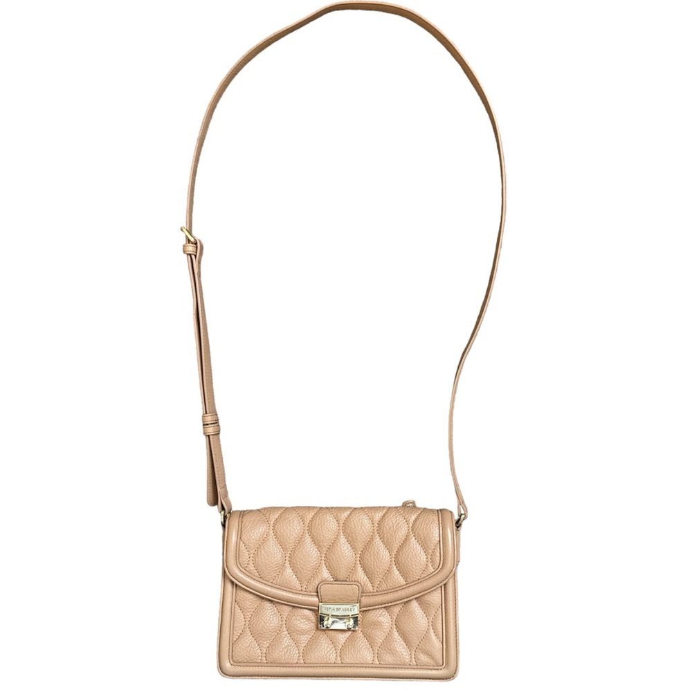 Vera Bradley Quilted Genuine Leather Crossbody Purse Gold Hardware